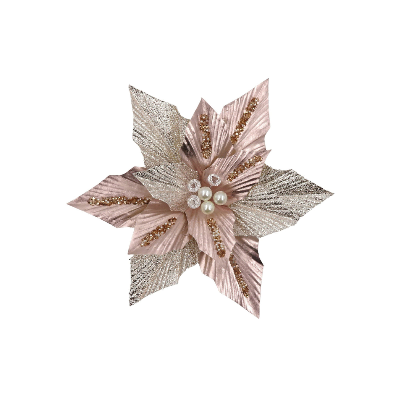 Pink Champ Leaves Clip Poinsettia-Lima & Co-Lima & Co