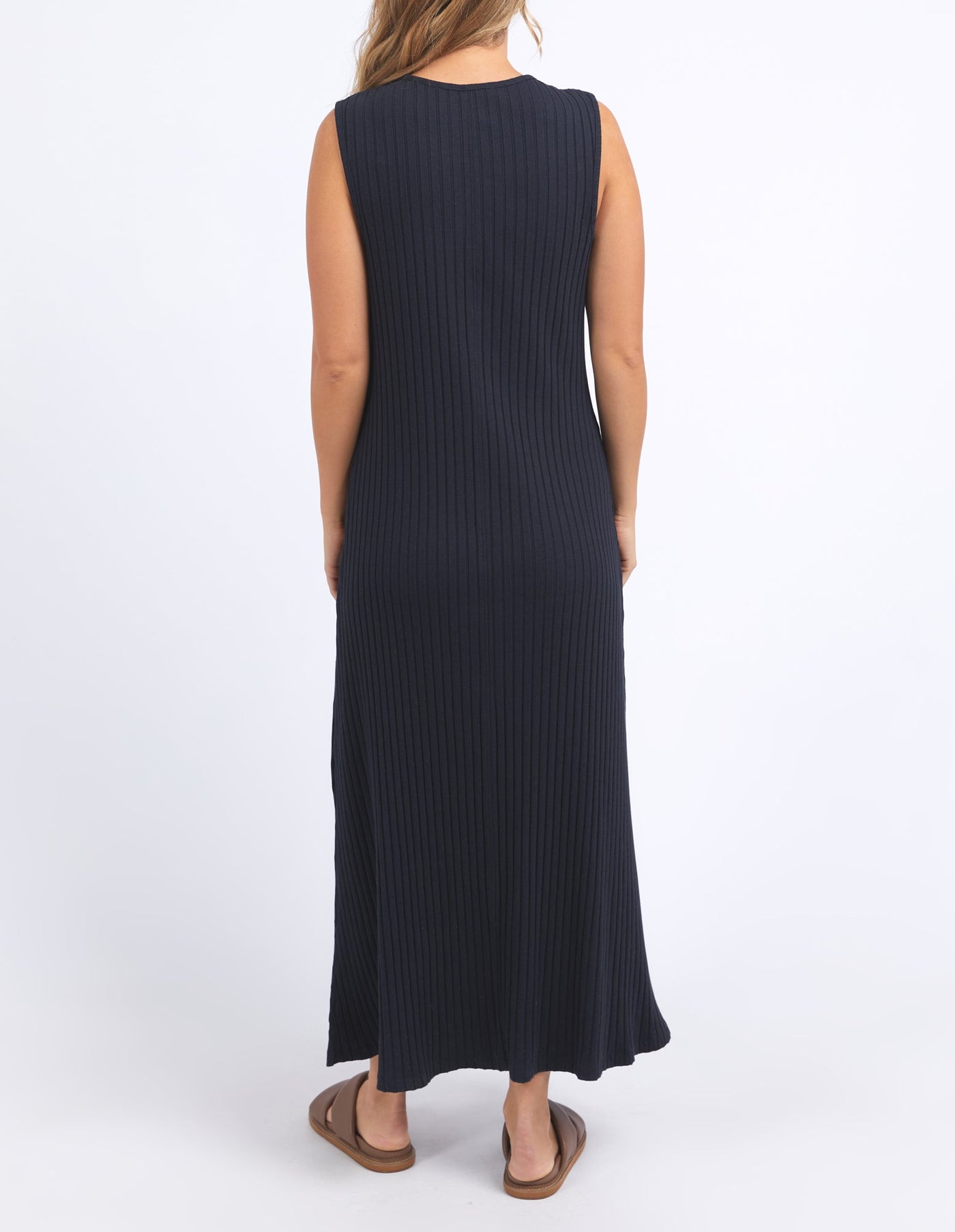 Pippa Rib Dress - Navy-Foxwood-Lima & Co