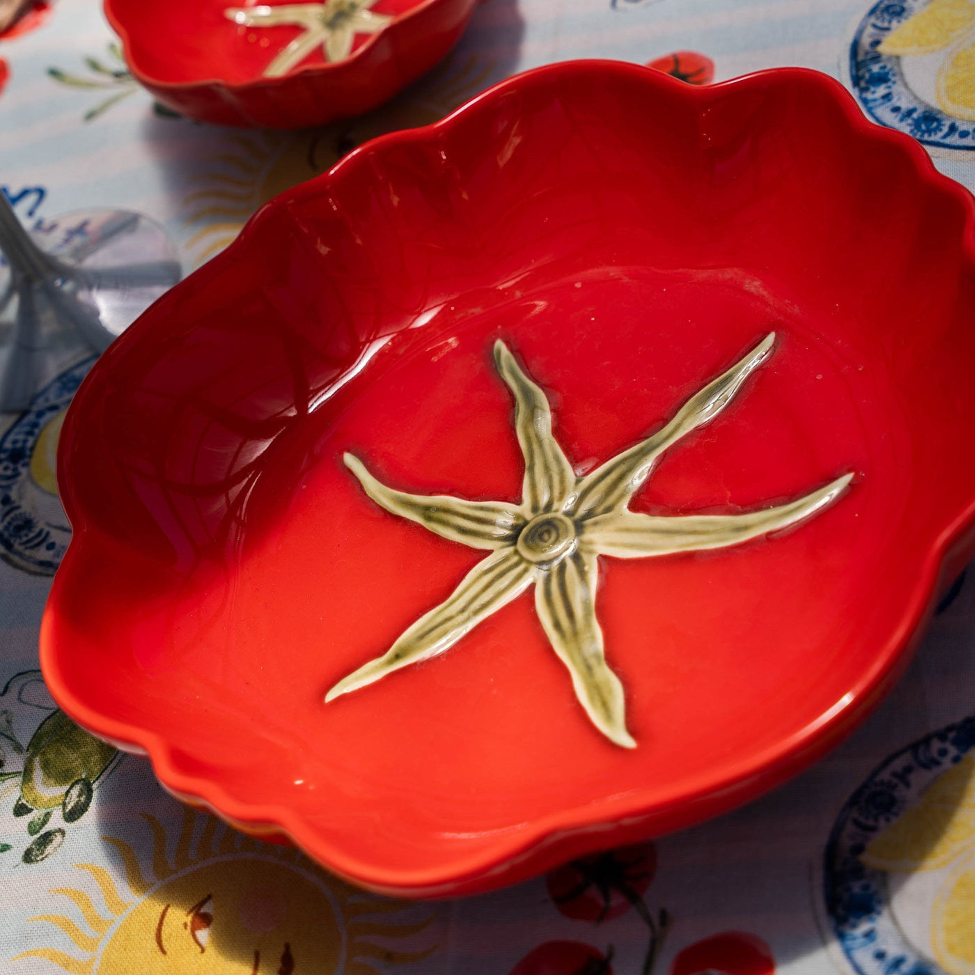 Pomodoro Ceramic Shallow Bowl 26cm Red-Coast to Coast-Lima & Co