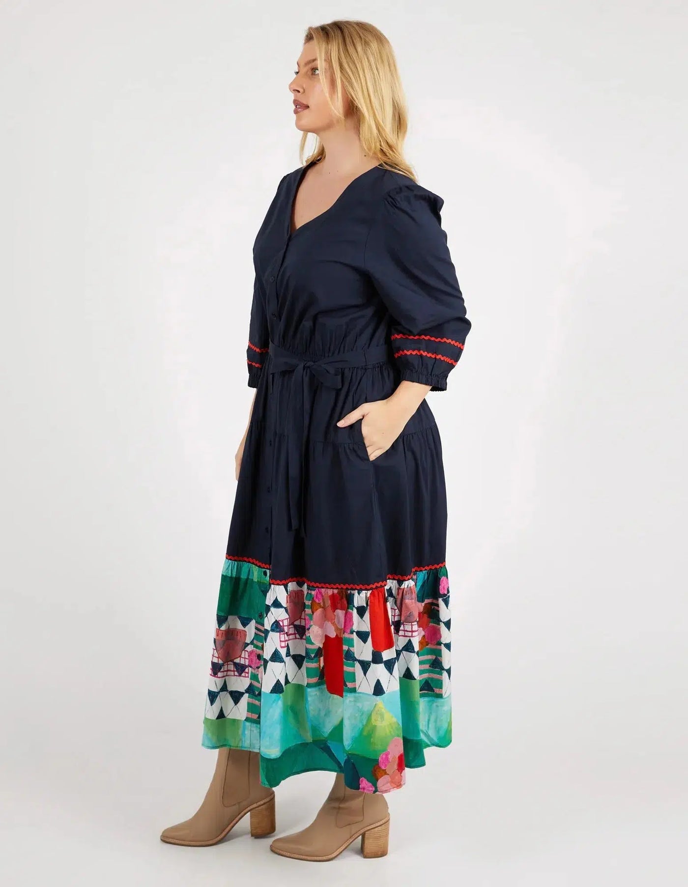 Private Universe Dress - Navy-Elm Lifestyle-Lima & Co