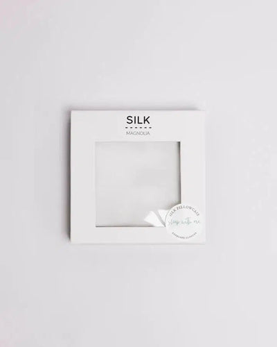 Silk Pillowcase Single - Arctic White-Silk Magnolia-Lima & Co