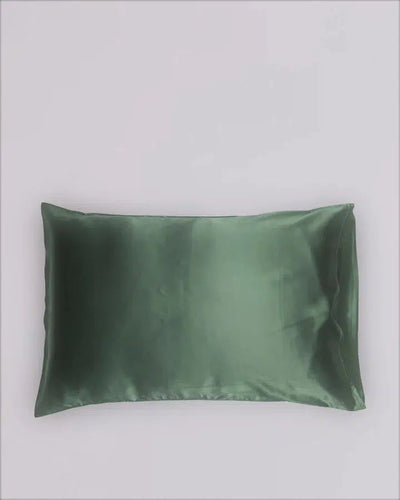 Silk Pillowcase Single - Forest Green-Silk Magnolia-Lima & Co