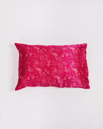 Pure Silk Pillow Case - Fuchsia Palms-Silk Magnolia-Lima & Co