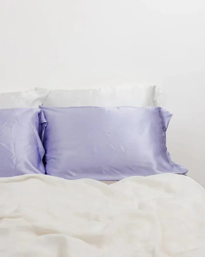 Silk Pillowcase Single - Lilac-Silk Magnolia-Lima & Co