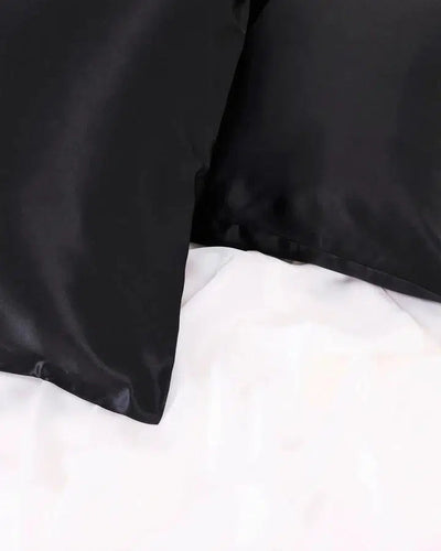 Silk Pillowcase Single - Pure Black-Silk Magnolia-Lima & Co