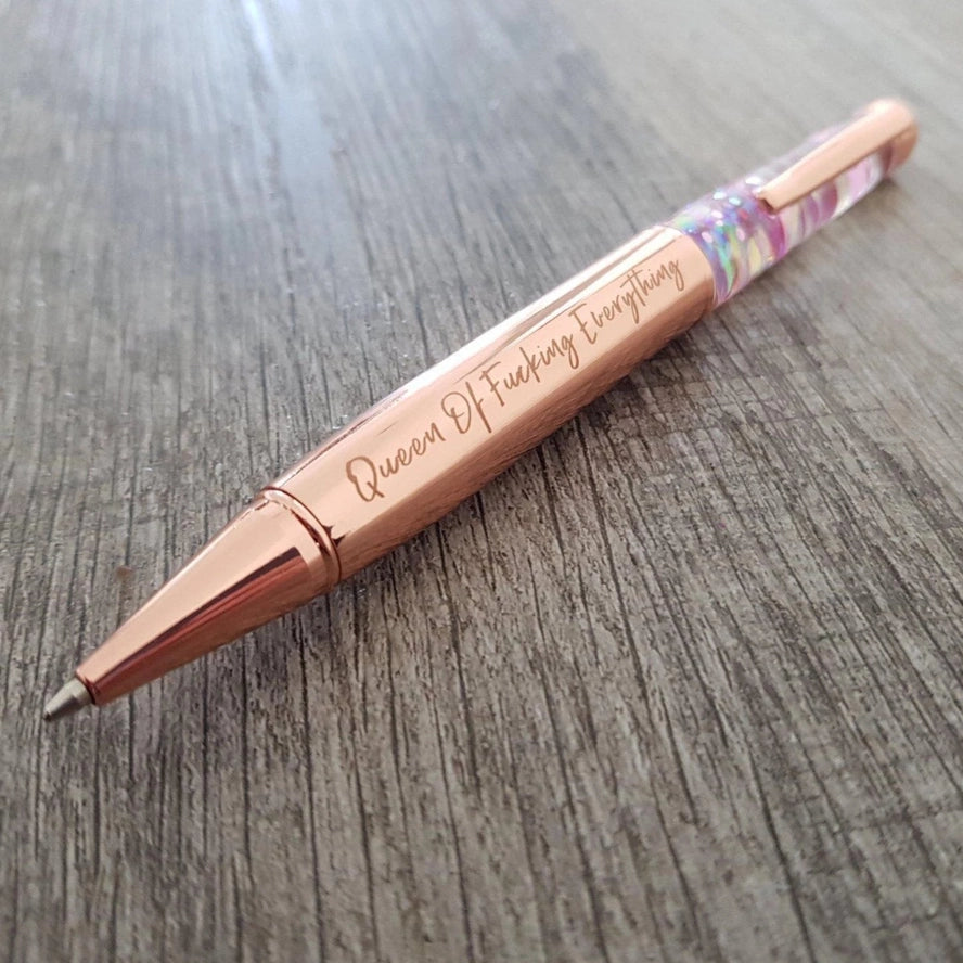 Queen of Fucking Everything Glitter Pen-Lima & Co-Lima & Co