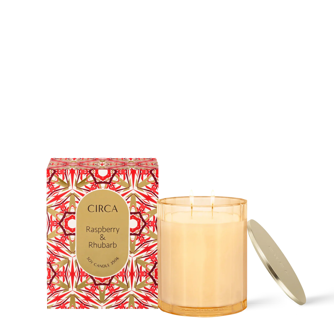 Raspberry & Rhubarb 350g Candle-Circa Home-Lima & Co