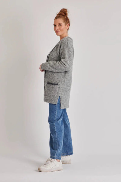 Relaxed Fit Cardigan - Grey Marle-One Ten Willow-Lima & Co