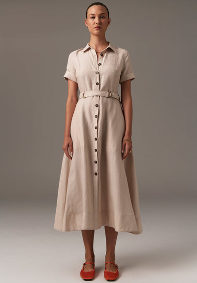 Riley Shirt Dress - Pebble-Pol-Lima & Co