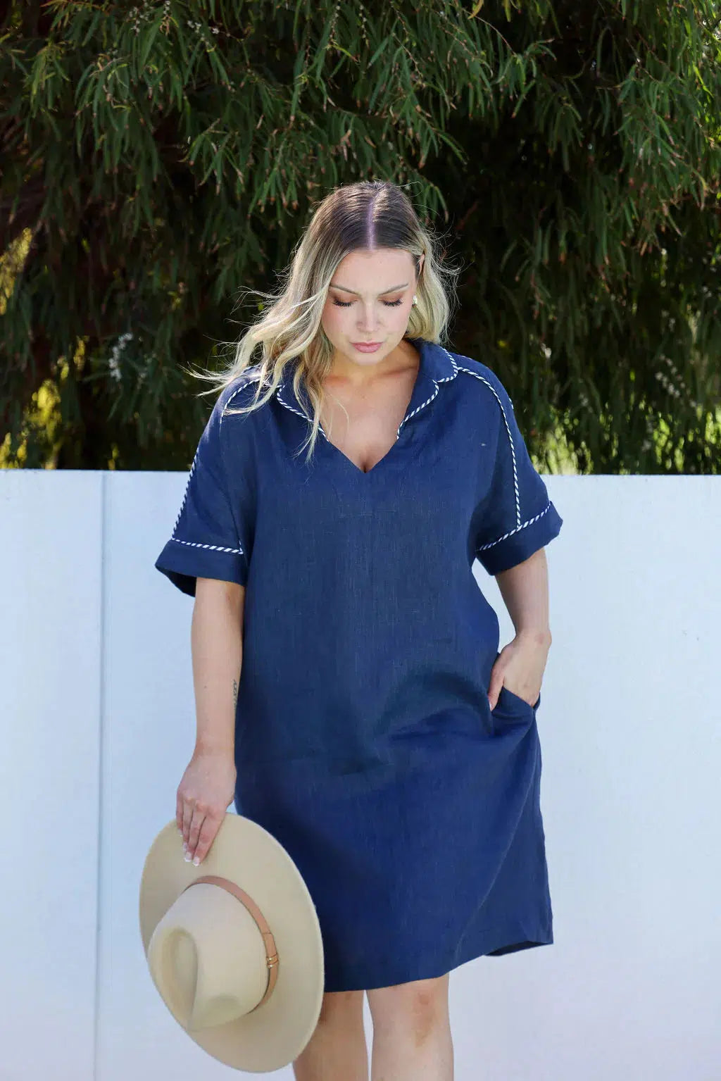 Rosie Dress - Navy-The Eighth Letter-Lima & Co