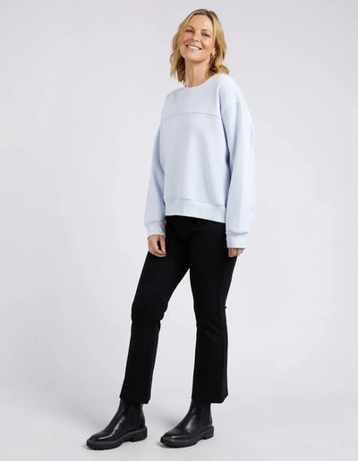 Shelly Fleece Crew - Blue Mist-Elm Lifestyle-Lima & Co