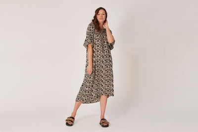 Shirred Neck Dress - Native Floral-Ellis and Dewey-Lima & Co