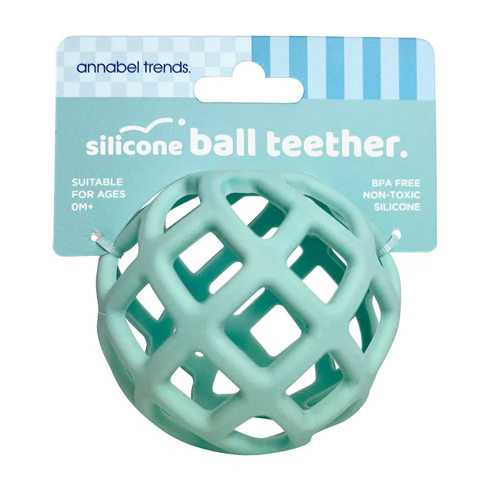 Silicone Ball Teether - Aqua-Annabel Trends-Lima & Co