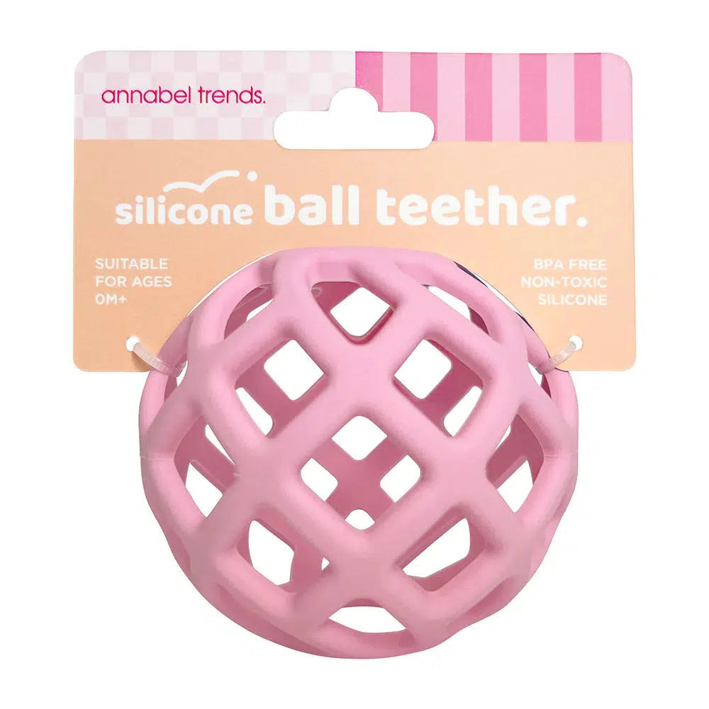 Silicone Ball Teether - Pink-Annabel Trends-Lima & Co