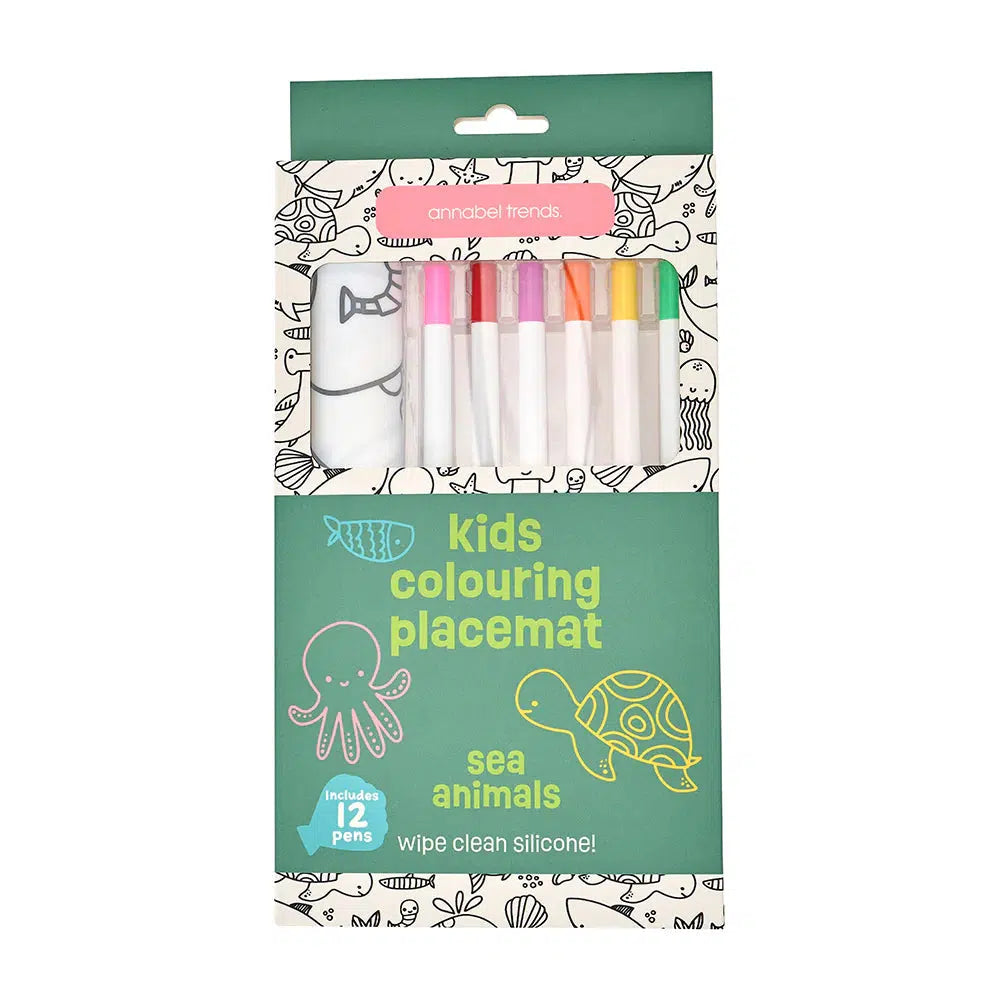 Silicone Colouring Mat - Sea Animals-Annabel Trends-Lima & Co