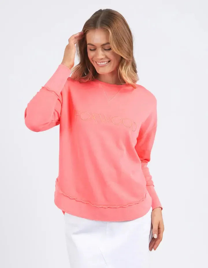 Simplified Crew - Neon Pink-Foxwood-Lima & Co