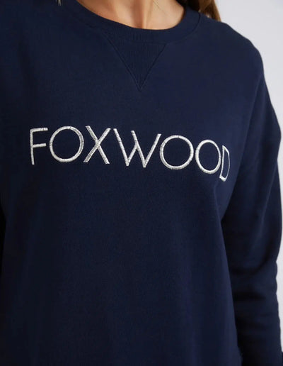 Simplified Metallic Crew - Navy-Foxwood-Lima & Co