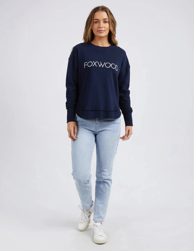 Simplified Metallic Crew - Navy-Foxwood-Lima & Co