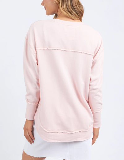 Simplified Metallic Crew - Pale Pink-Foxwood-Lima & Co