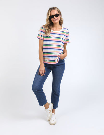 Sorbet Tee - Multicolour Stripe-Elm Lifestyle-Lima & Co