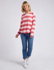 Spritz Stripe L/S Tee - Geranium Pink-Elm Lifestyle-Lima & Co