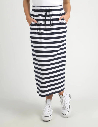 Sunset Stripe Skirt - Navy-Elm Lifestyle-Lima & Co