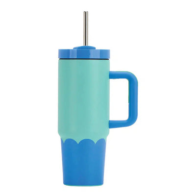 Super Sip Stainless Wave 850ml - Aqua Blue-Annabel Trends-Lima & Co