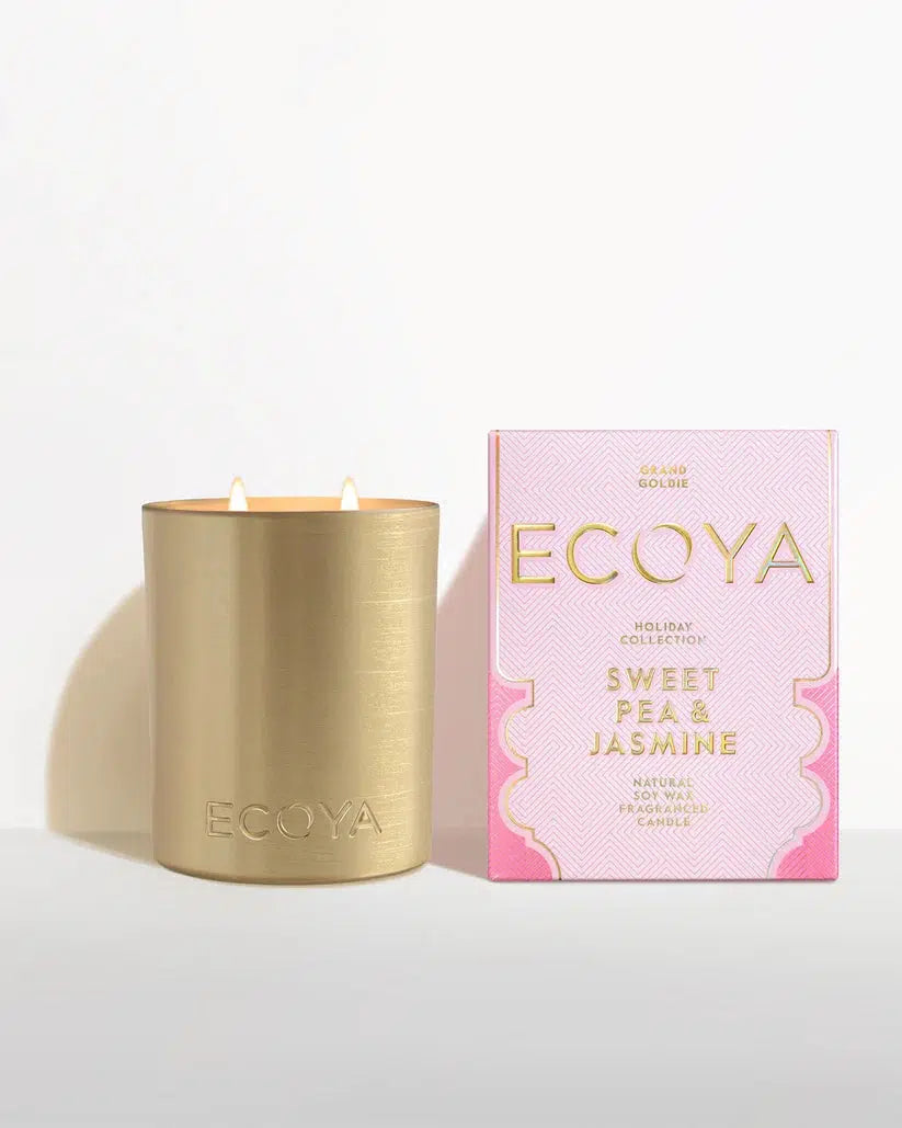 Sweet Pea & Jasmine Grand Goldie Candle Holiday Collection-Ecoya-Lima & Co