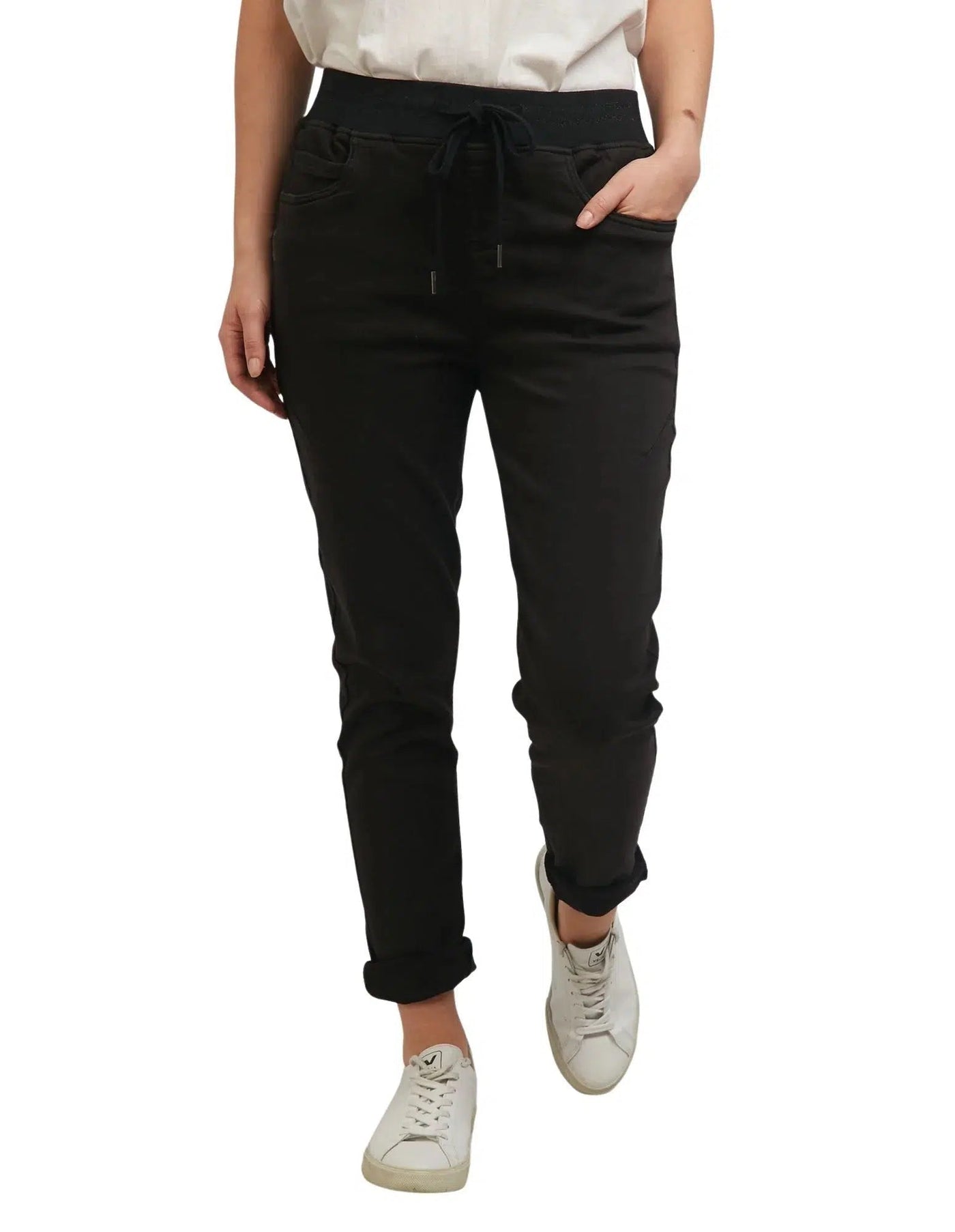 Sylvia Jogger - Black-Foxwood-Lima & Co