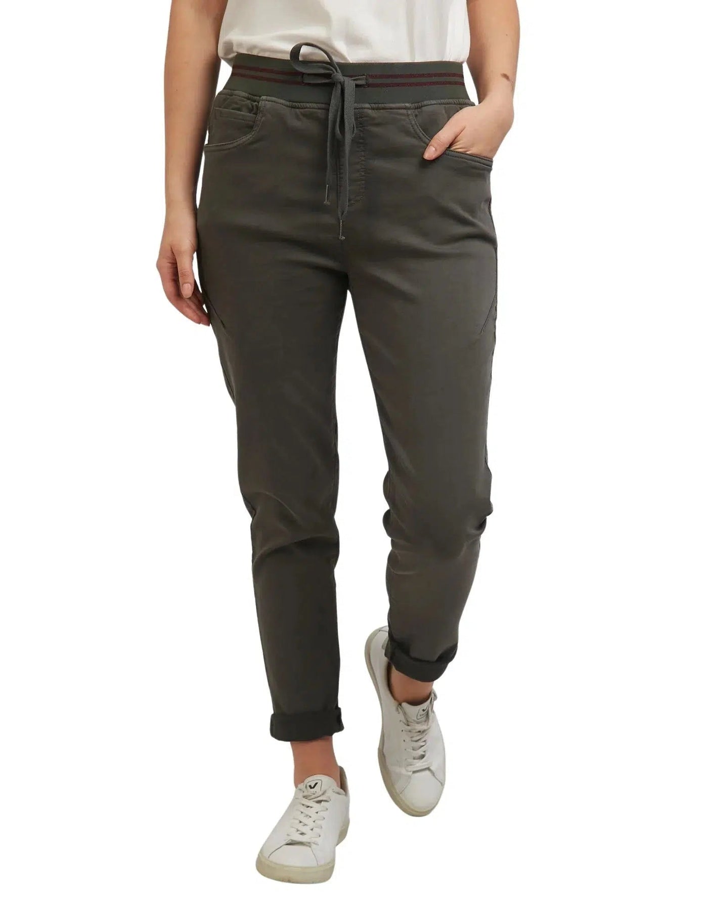 Sylvia Jogger - Khaki-Foxwood-Lima & Co