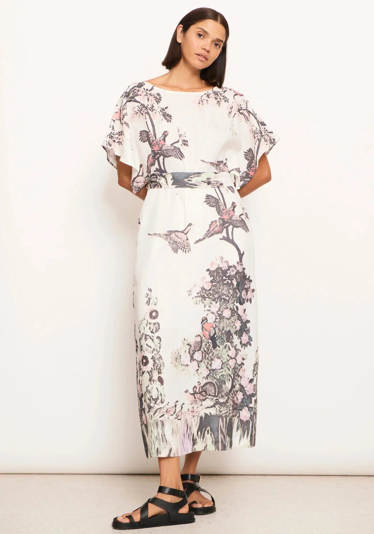 Tambi Tie Dress - Tambi Print-POL Clothing-Lima & Co