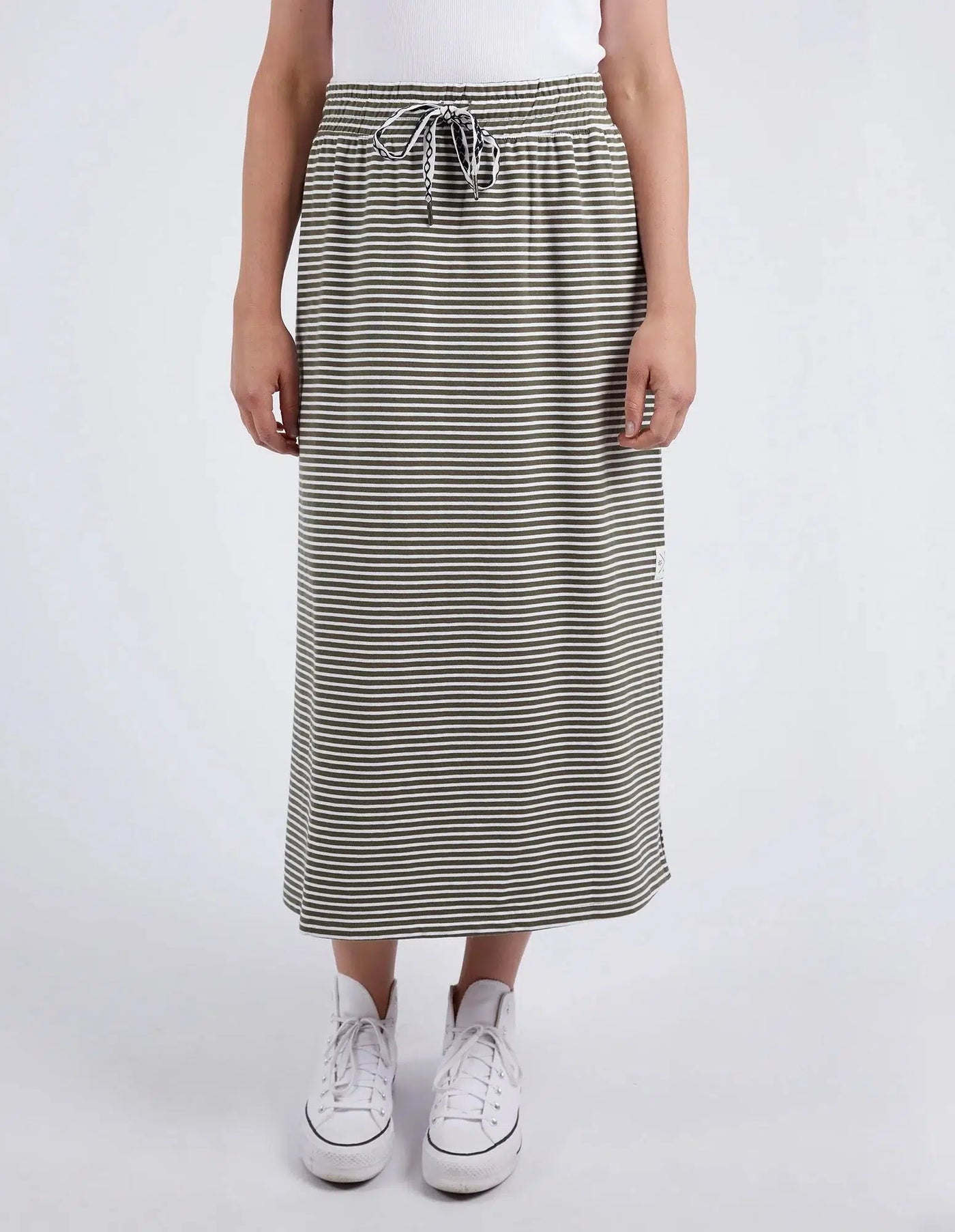 Travel Skirt - Khaki/White Stripe-Elm Lifestyle-Lima & Co