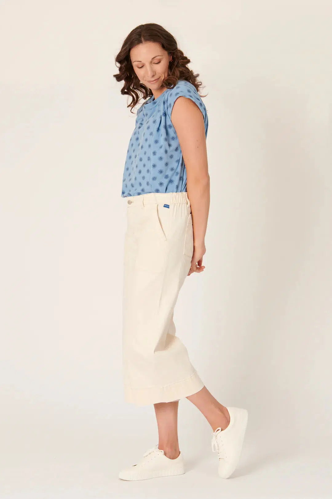 Wide Cuff Culotte - Dove-One Ten Willow-Lima & Co