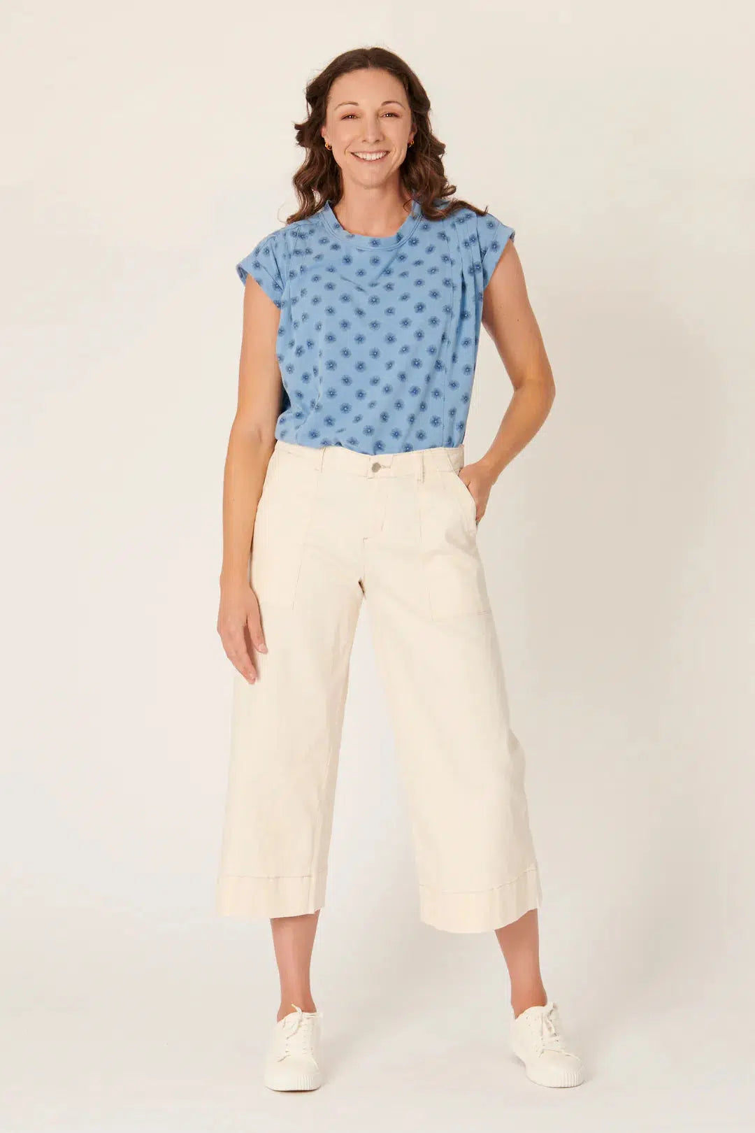 Wide Cuff Culotte - Dove-One Ten Willow-Lima & Co