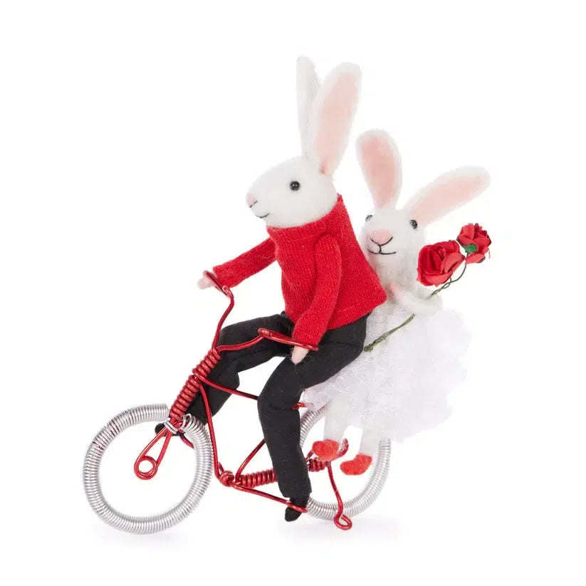 Wool Bunnies On Bike-Holly and Ivy-Lima & Co