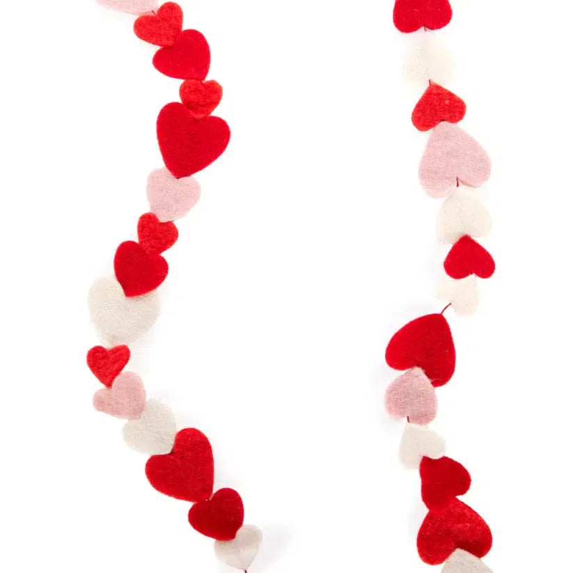 Wool Love Heart Garland-Holly and Ivy-Lima & Co