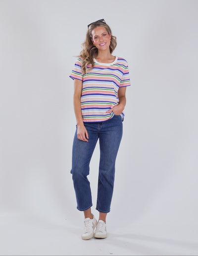 Sorbet Tee - Multicolour Stripe