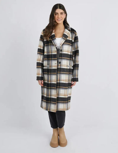 Catriona Coat - Check-Foxwood-Lima & Co