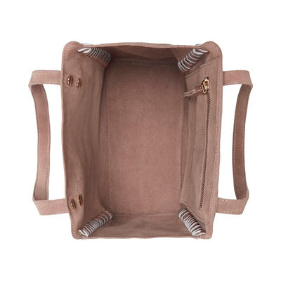 MARGOT TOTE - FAWN SUEDE & ROSE GOLD-ARLINGTON MILNE-Lima & Co