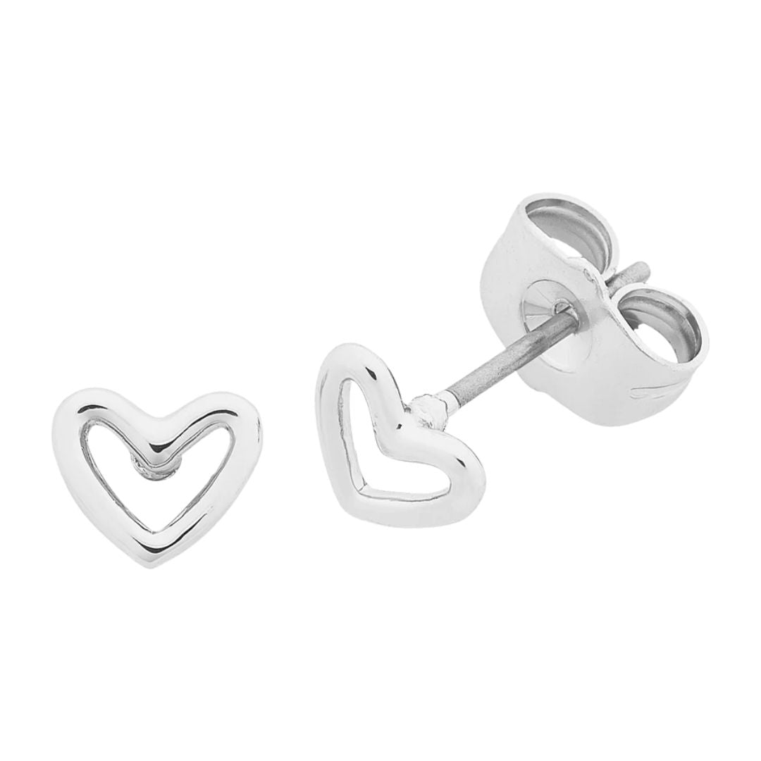 Petite Heart Silver Earring-Lima & Co-Lima & Co