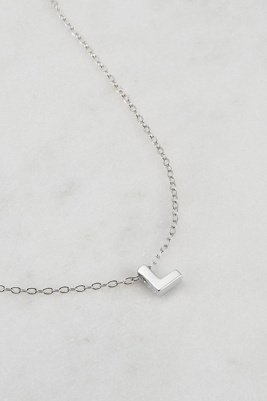 ZAFINO SILVER LETTER NECKLACE-ZAFINO-Lima & Co