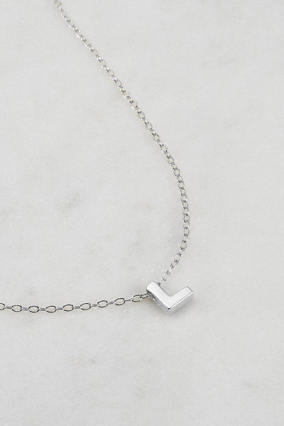 ZAFINO SILVER LETTER NECKLACE-ZAFINO-Lima & Co