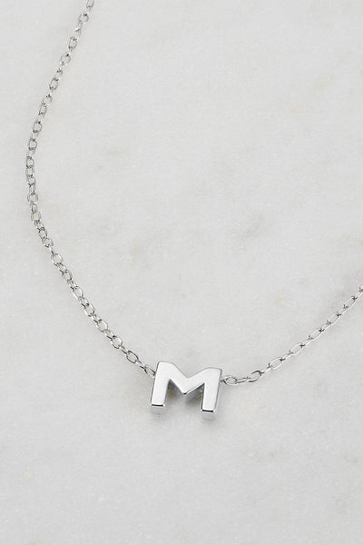 ZAFINO SILVER LETTER NECKLACE-ZAFINO-Lima & Co