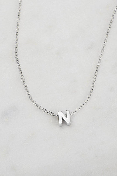 ZAFINO SILVER LETTER NECKLACE-ZAFINO-Lima & Co