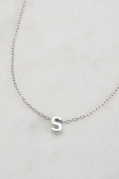 ZAFINO SILVER LETTER NECKLACE-ZAFINO-Lima & Co