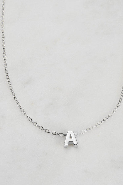 ZAFINO SILVER LETTER NECKLACE-ZAFINO-Lima & Co