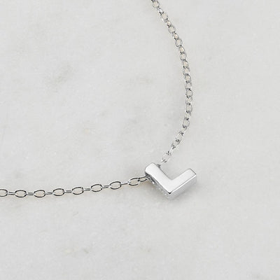 ZAFINO SILVER LETTER NECKLACE-ZAFINO-Lima & Co